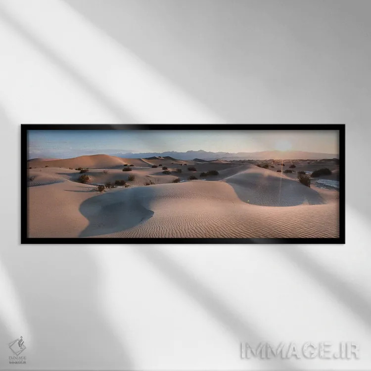 تابلو دکوراتیو Death Valley I,تل ماسه های مسکیت فلت، دره مرگ I اثر ماتئو کولومبو - نمای قابدار مشکی