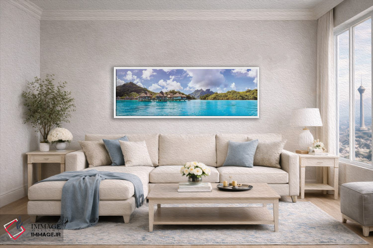 تابلو دکوراتیو French Polynesia,پانورامای بورا بورا، پلی نزی فرانسه اثر ماتئو کولومبو - D5W