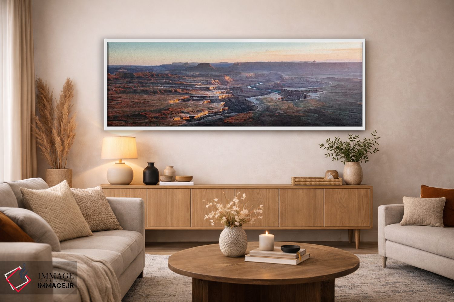 تابلو دکوراتیو Canyonlands,چشم انداز رودخانه سبز، کنیون لندز اثر ماتئو کولومبو - D3W