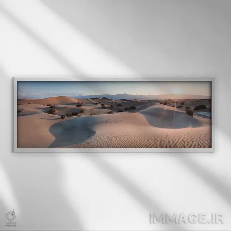 تابلو دکوراتیو Death Valley I,تل ماسه های مسکیت فلت، دره مرگ I اثر ماتئو کولومبو - نمای قابدار سفید