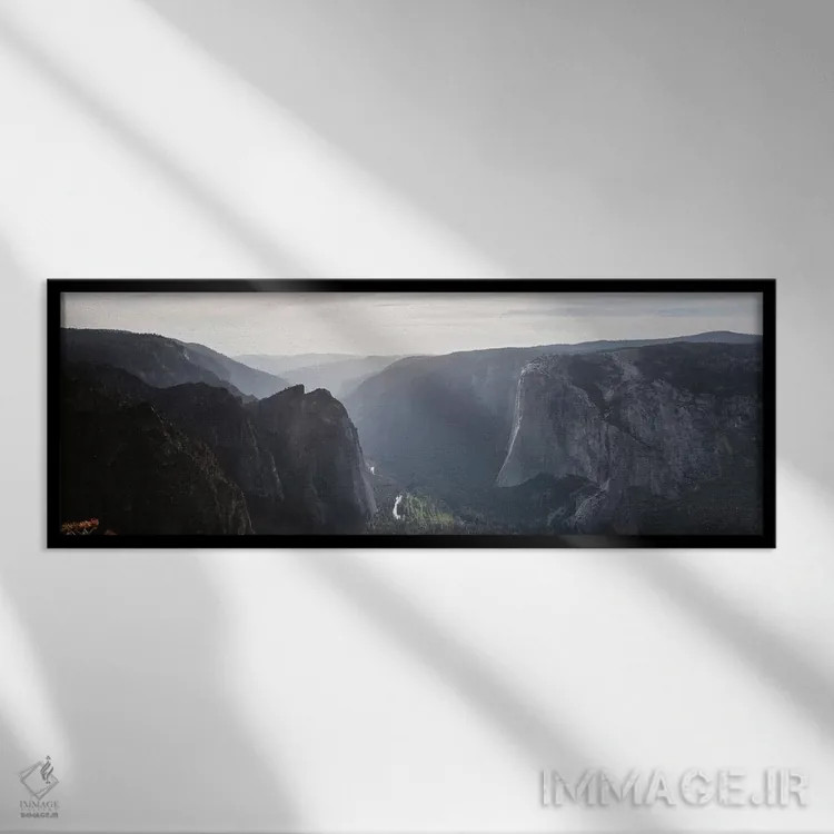 تابلو دکوراتیو Yosemite, USA,پانوراما از نقطه تفت، یوسیمیتی، آمریکا اثر ماتئو کولومبو - نمای قابدار مشکی