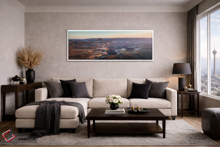 تابلو دکوراتیو Canyonlands,چشم انداز رودخانه سبز، کنیون لندز اثر ماتئو کولومبو - D4W