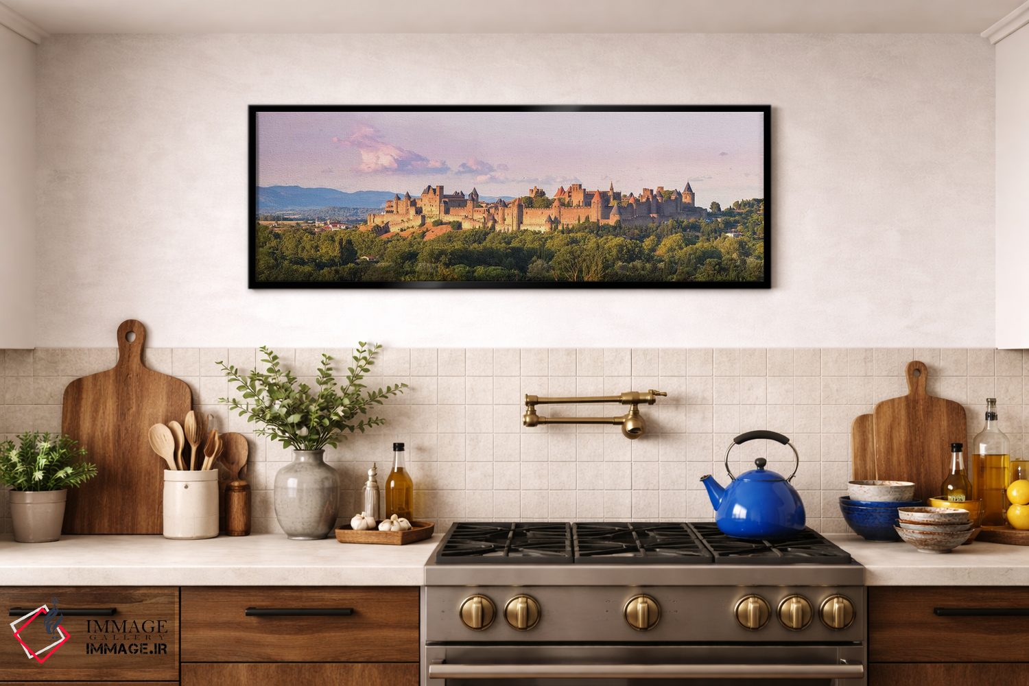 تابلو دکوراتیو France,نمای پانوراما از کارکاسون، فرانسه اثر ماتئو کولومبو - D2B
