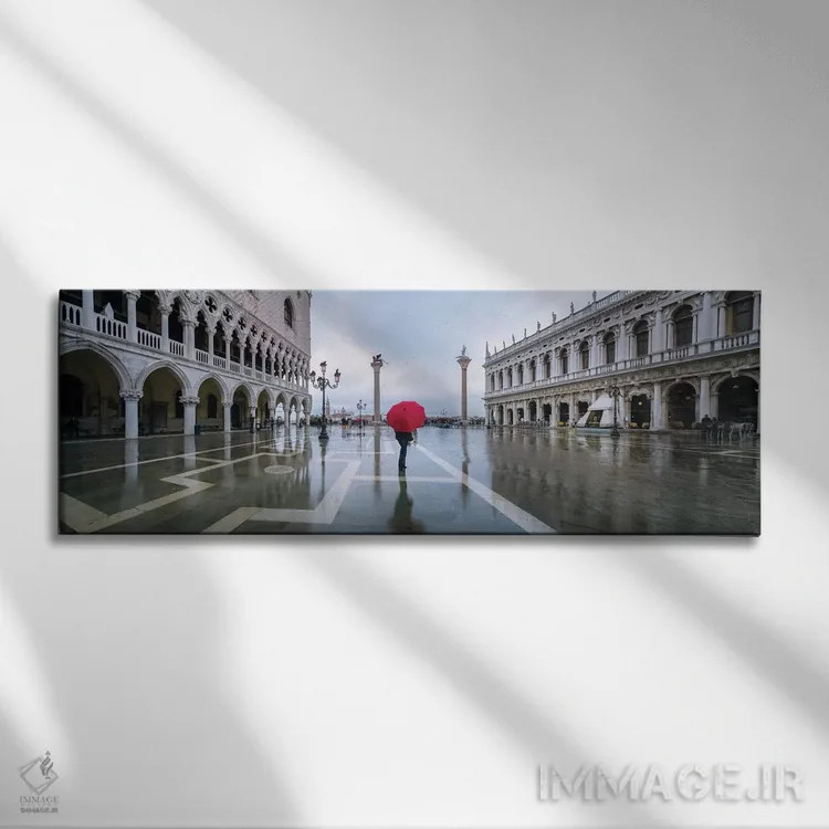 تابلو دکوراتیو زن در ونیز اثر ماتئو کولومبو - نمای روبهرو روی دیوار