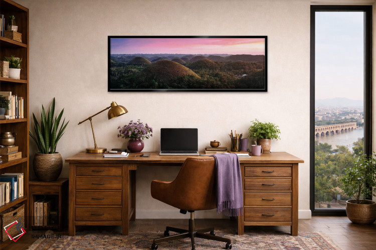 تابلو دکوراتیو غروب تپه های شکلاتی III اثر ماتئو کولومبو - D3B