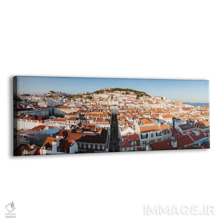 تابلو دکوراتیو نمای پانورامای لیسبون اثر ماتئو کولومبو - نمای پرسپکتیو محصول