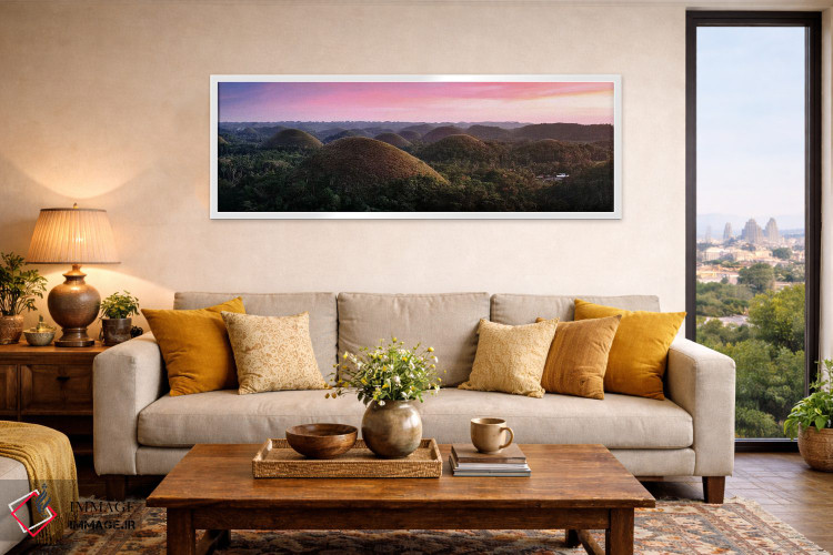 تابلو دکوراتیو غروب تپه های شکلاتی III اثر ماتئو کولومبو - D4W