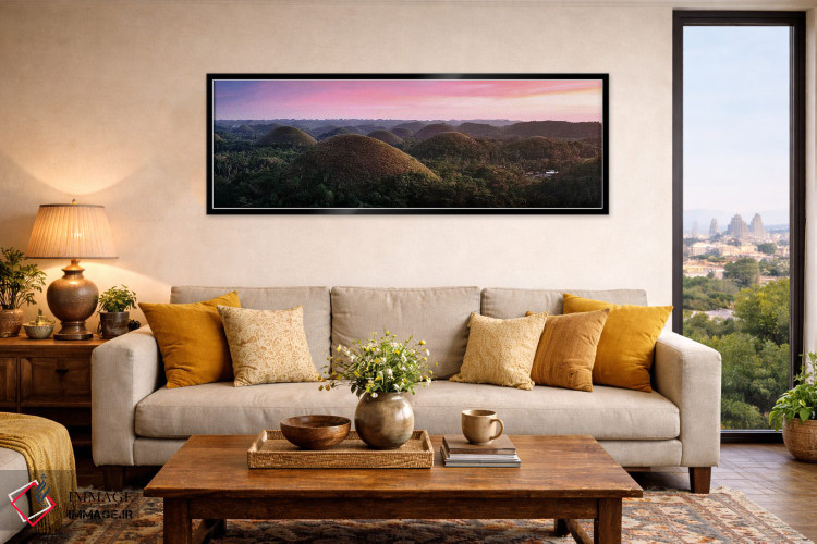 تابلو دکوراتیو غروب تپه های شکلاتی III اثر ماتئو کولومبو - D6B