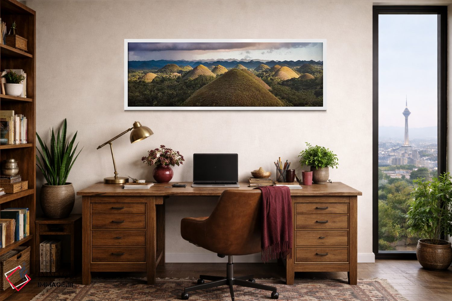 تابلو دکوراتیو غروب تپه های شکلاتی II اثر ماتئو کولومبو - D1W