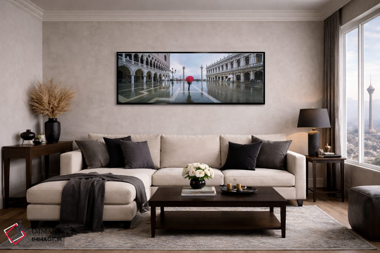 تابلو دکوراتیو زن در ونیز اثر ماتئو کولومبو - D5B