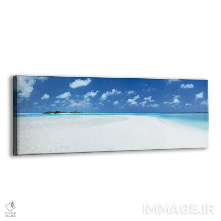 تابلو دکوراتیو Maldives,شن و دریا، مالدیو اثر ماتئو کولومبو - نمای پرسپکتیو محصول
