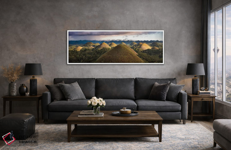 تابلو دکوراتیو غروب تپه های شکلاتی II اثر ماتئو کولومبو - D4W