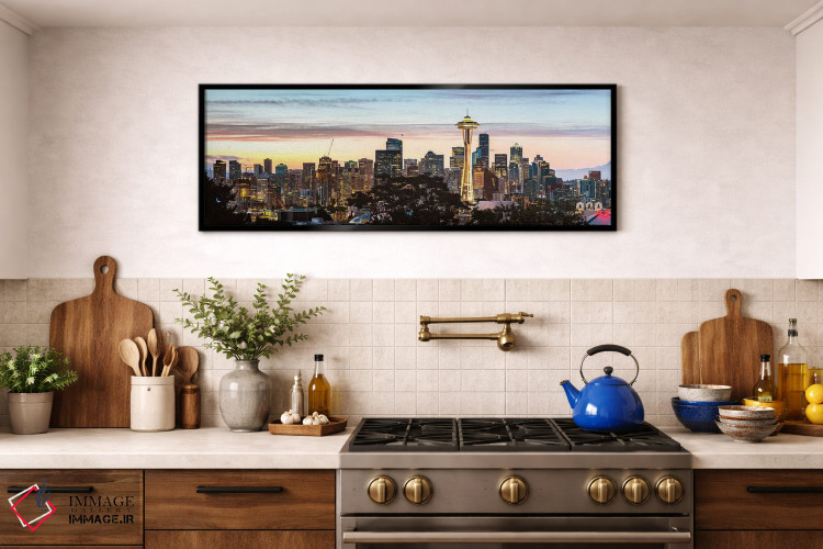 تابلو دکوراتیو پانورامای خط افق سیاتل اثر ماتئو کولومبو - D2B