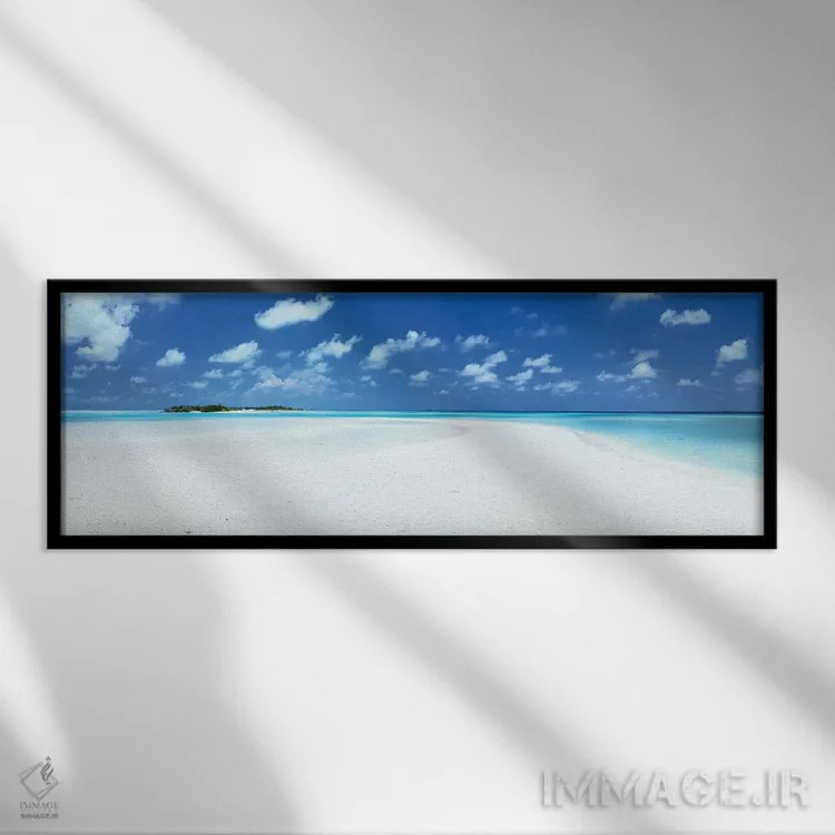 تابلو دکوراتیو Maldives,شن و دریا، مالدیو اثر ماتئو کولومبو - نمای قابدار مشکی