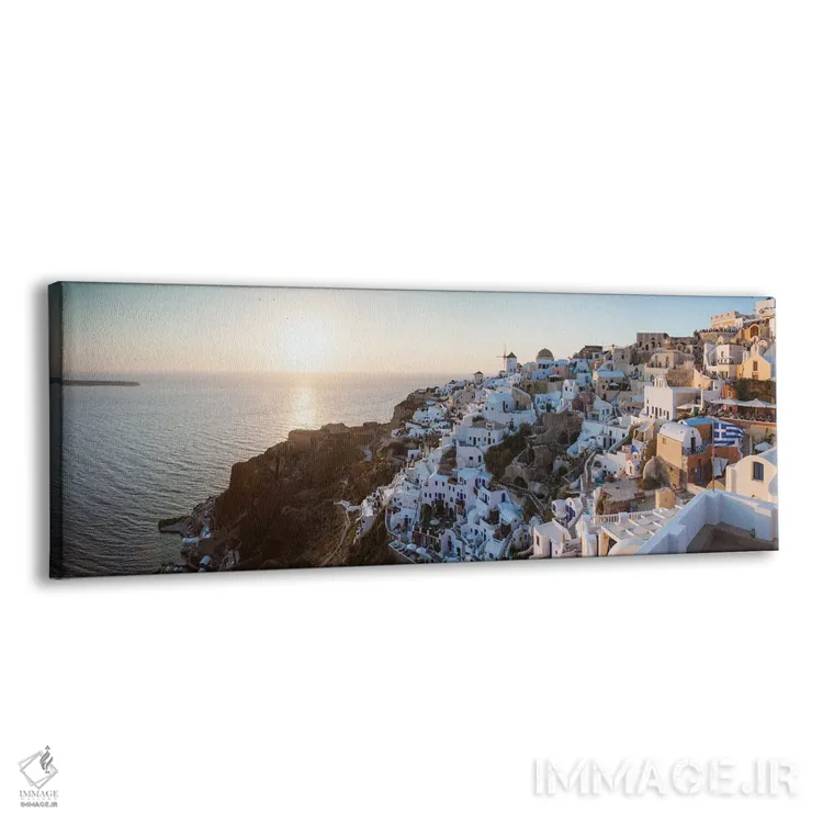 تابلو دکوراتیو غروب بر سانتورینی III اثر ماتئو کولومبو - نمای پرسپکتیو محصول
