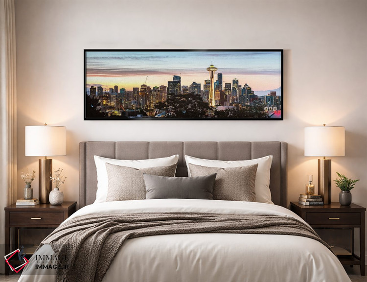 تابلو دکوراتیو پانورامای خط افق سیاتل اثر ماتئو کولومبو - D5B