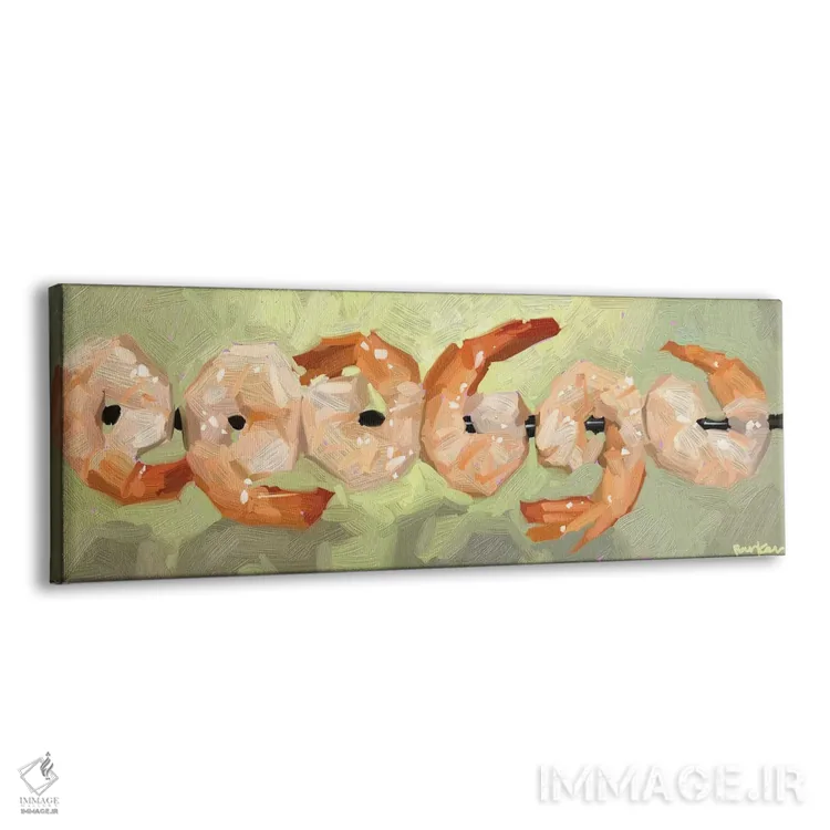 تابلو دکوراتیو میگوهای رقصان اثر تدی پارکر - نمای پرسپکتیو محصول