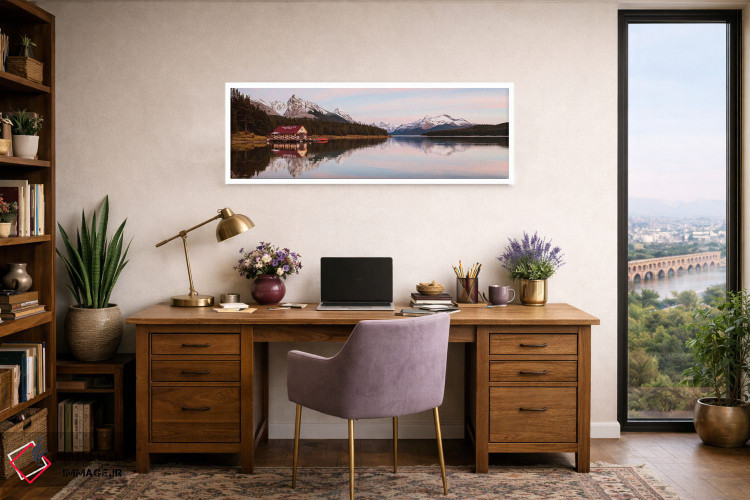 تابلو دکوراتیو منظره پانوراما دریاچه مالین اثر ماتئو کولومبو - D1W