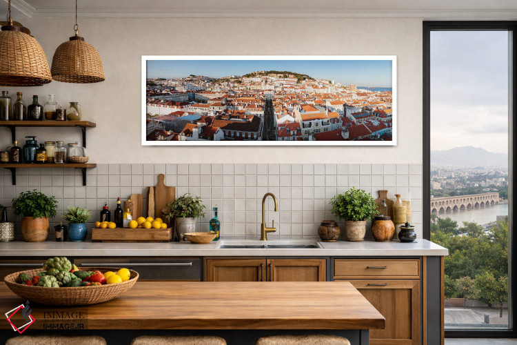 تابلو دکوراتیو نمای پانورامای لیسبون اثر ماتئو کولومبو - D2W