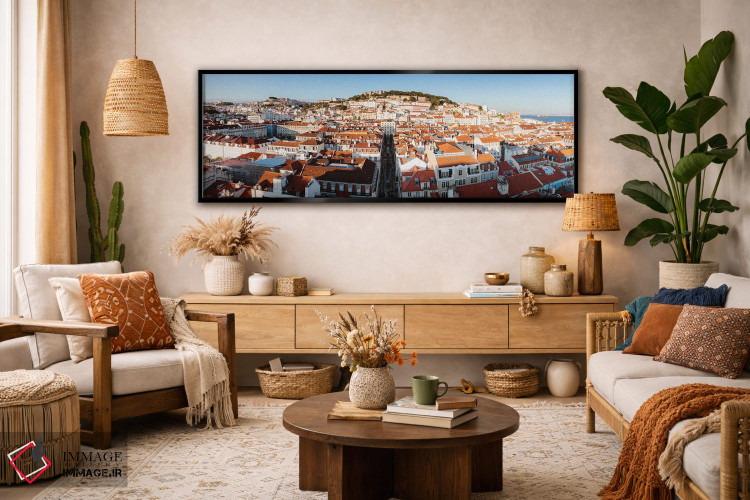 تابلو دکوراتیو نمای پانورامای لیسبون اثر ماتئو کولومبو - D3B