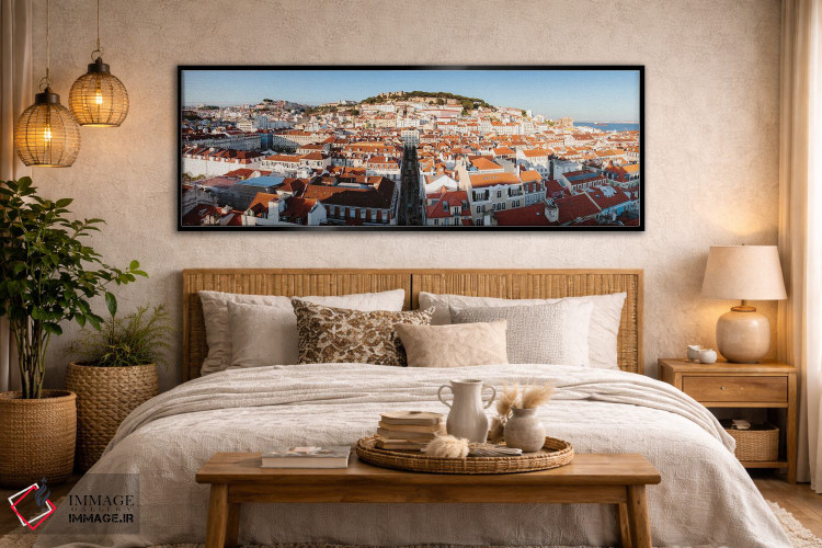 تابلو دکوراتیو نمای پانورامای لیسبون اثر ماتئو کولومبو - D5B