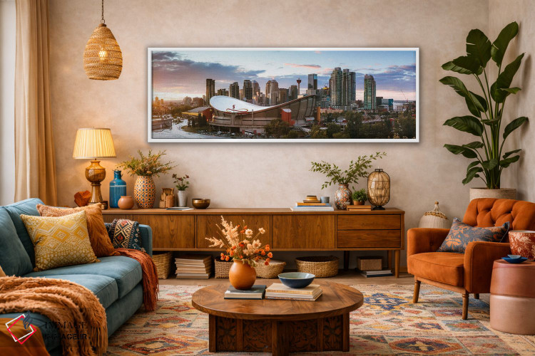 تابلو دکوراتیو غروب در کلگری I اثر ماتئو کولومبو - D2W