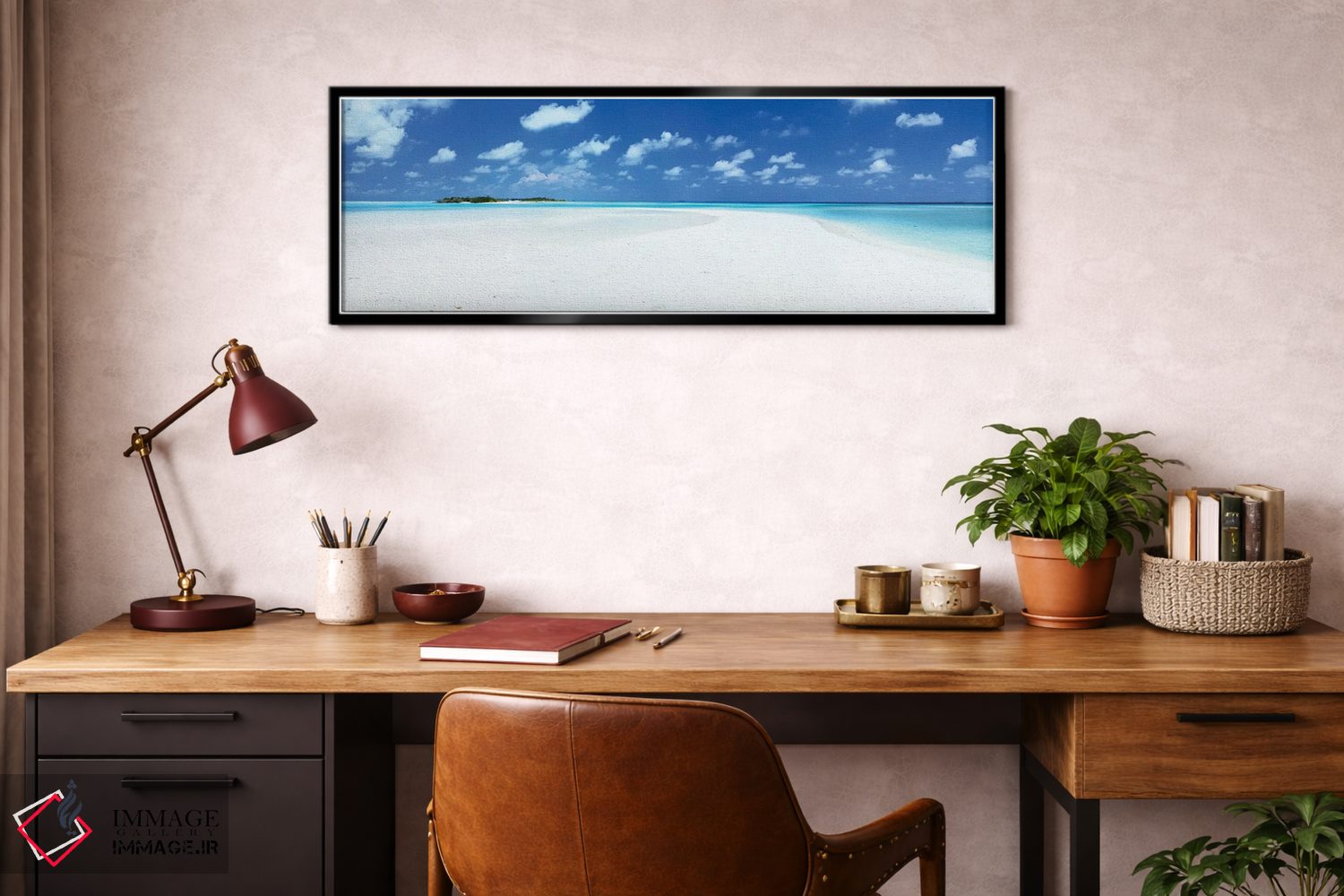 تابلو دکوراتیو Maldives,شن و دریا، مالدیو اثر ماتئو کولومبو - D4B