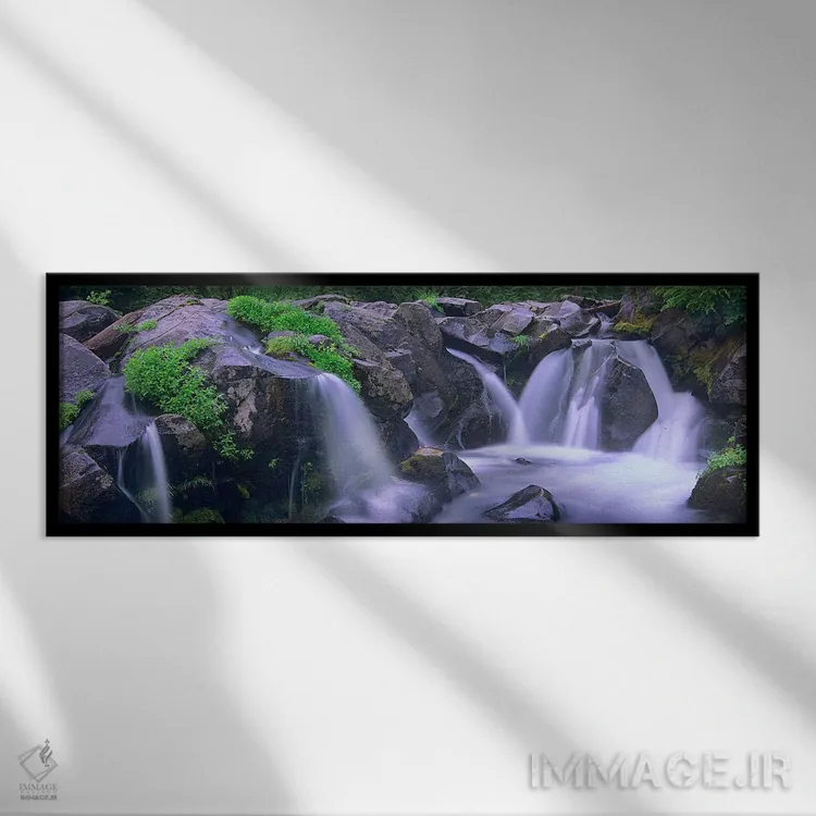 تابلو دکوراتیو Mount Rainier National Park, Washington,رودخانه پارادایس… اثر تیم فیتزهریس - نمای قابدار مشکی