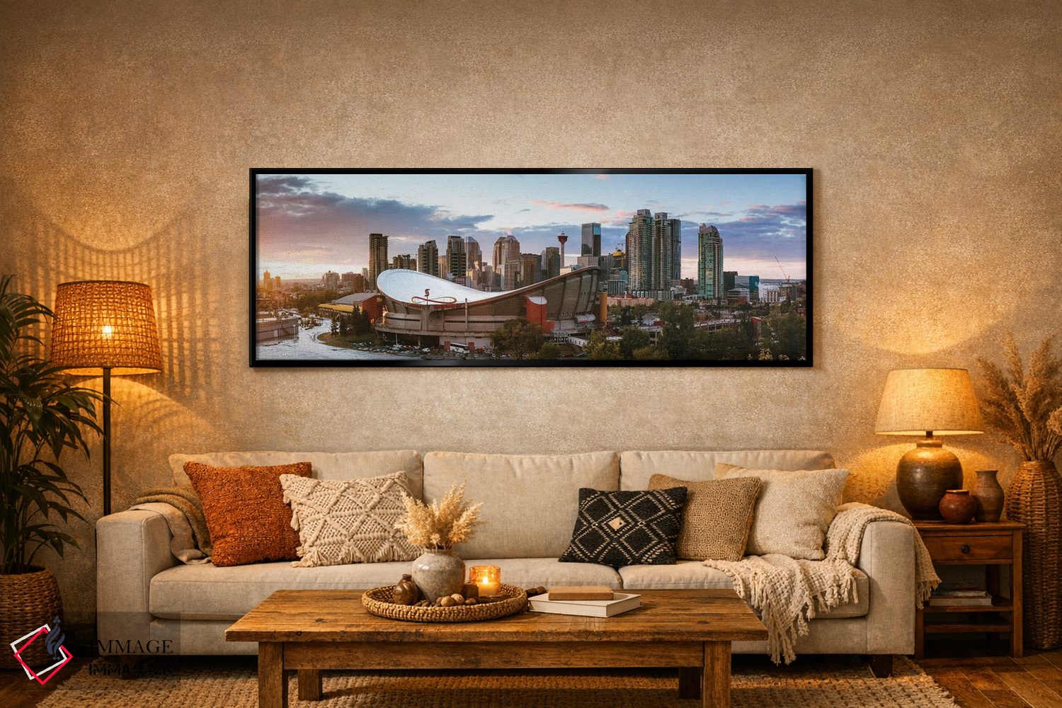 تابلو دکوراتیو غروب در کلگری I اثر ماتئو کولومبو - D6B