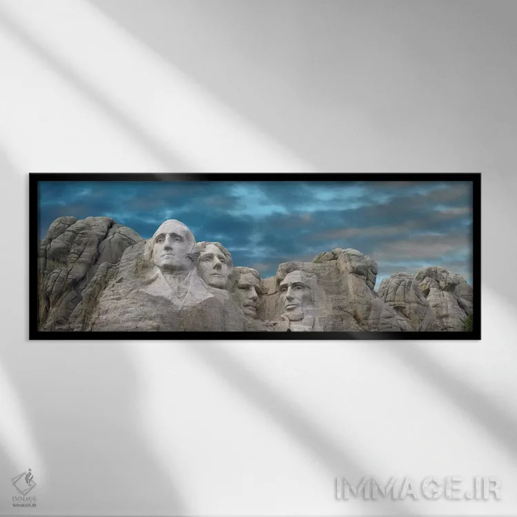 تابلو دکوراتیو South Dakota II,بنای یادبود ملی کوه راشمور نزدیک کی استون… اثر تیم فیتزهریس - نمای قابدار مشکی