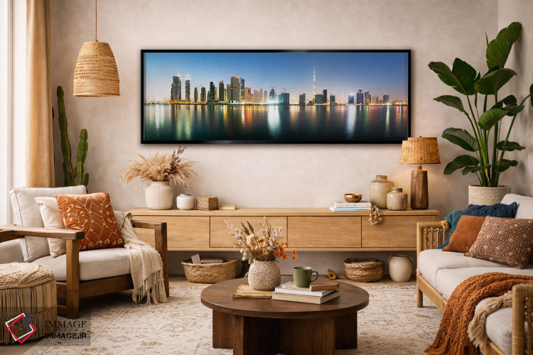 تابلو دکوراتیو نمای پانورامای خط افق دبی اثر ماتئو کولومبو - D3B