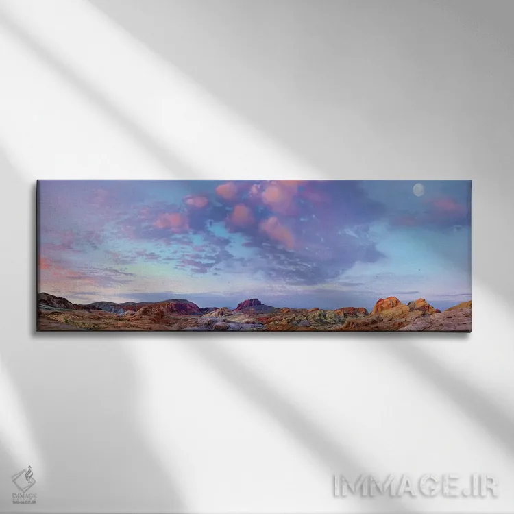 تابلو دکوراتیو Valley Of Fire State Park, Mojave Desert, Nevada,نمای پانو… اثر تیم فیتزهریس - نمای روبهرو روی دیوار