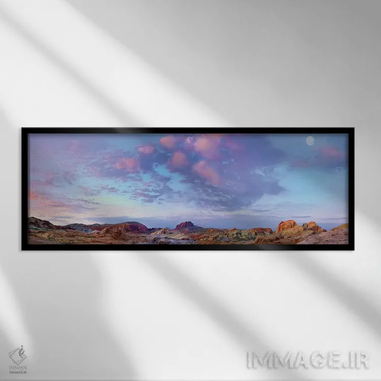 تابلو دکوراتیو Valley Of Fire State Park, Mojave Desert, Nevada,نمای پانو… اثر تیم فیتزهریس - نمای قابدار مشکی