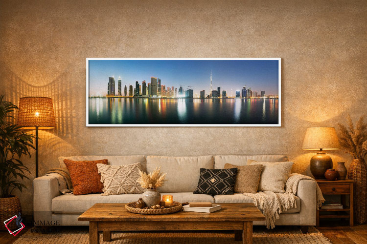 تابلو دکوراتیو نمای پانورامای خط افق دبی اثر ماتئو کولومبو - D5W