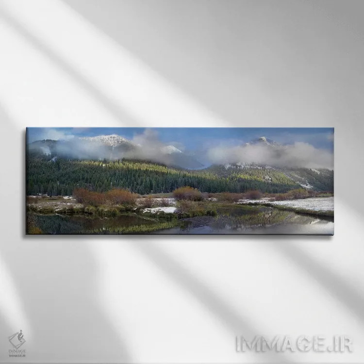 تابلو دکوراتیو Idaho,نمای پانورامای کوهستان پایونیر، آیداهو اثر تیم فیتزهریس - نمای روبهرو روی دیوار