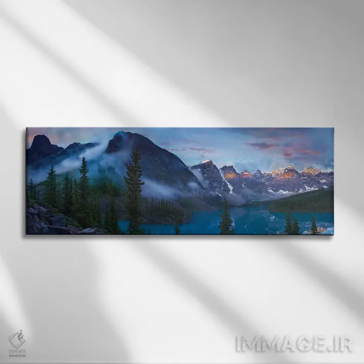 تابلو دکوراتیو Valley Of Ten Peaks, Banff National Park, Alberta, Canada… اثر تیم فیتزهریس - نمای روبهرو روی دیوار