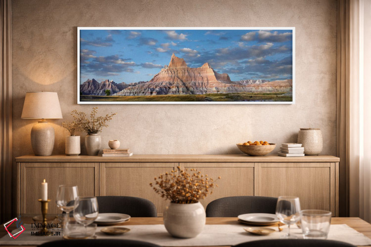 تابلو دکوراتیو Badlands National Park, South Dakota,چشم انداز با ویژگی ها… اثر تیم فیتزهریس - D2W