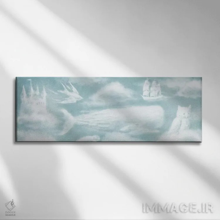 تابلو دکوراتیو آستر صحافی حیوانات ابری! اثر تری فن - نمای روبهرو روی دیوار