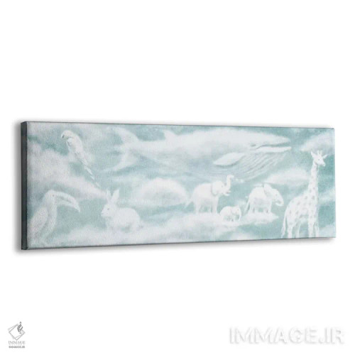 تابلو دکوراتیو آستر صحافی حیوانات ابری ۲ اثر تری فن - نمای پرسپکتیو محصول