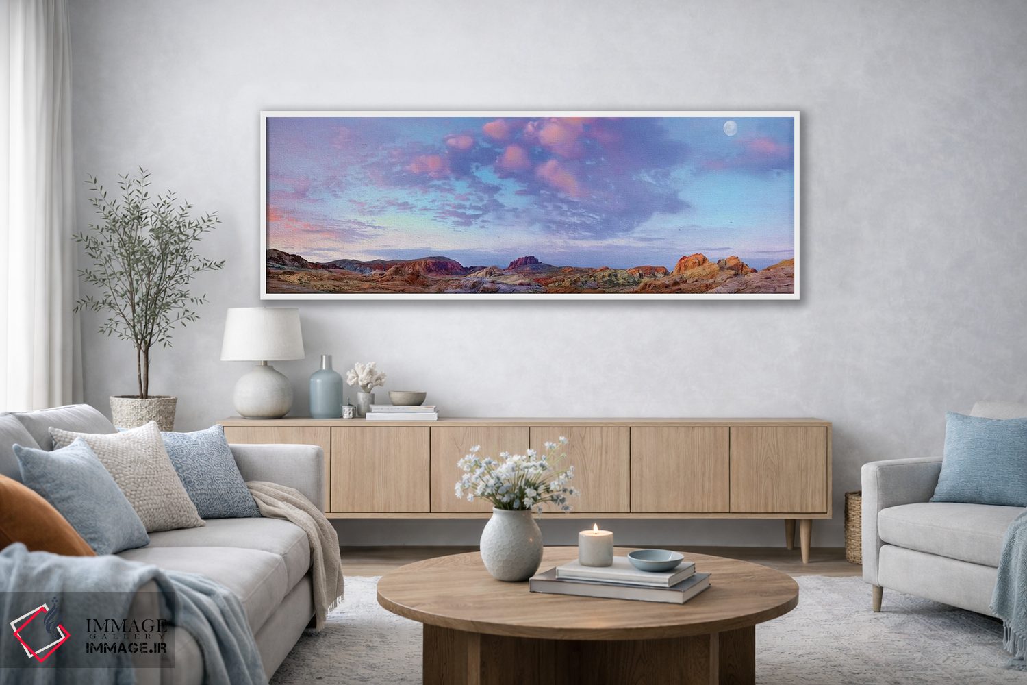 تابلو دکوراتیو Valley Of Fire State Park, Mojave Desert, Nevada,نمای پانو… اثر تیم فیتزهریس - D4W