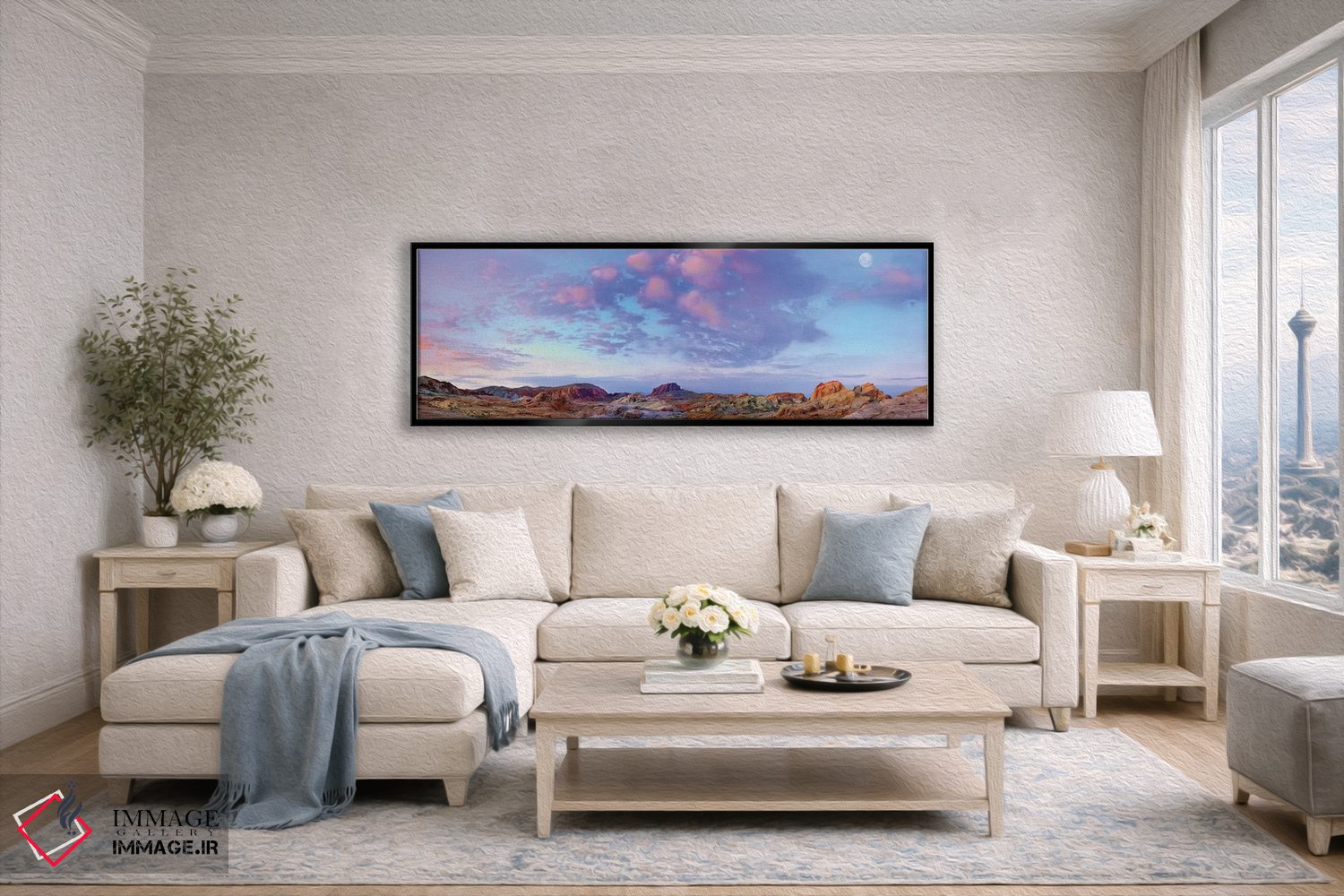 تابلو دکوراتیو Valley Of Fire State Park, Mojave Desert, Nevada,نمای پانو… اثر تیم فیتزهریس - D5B