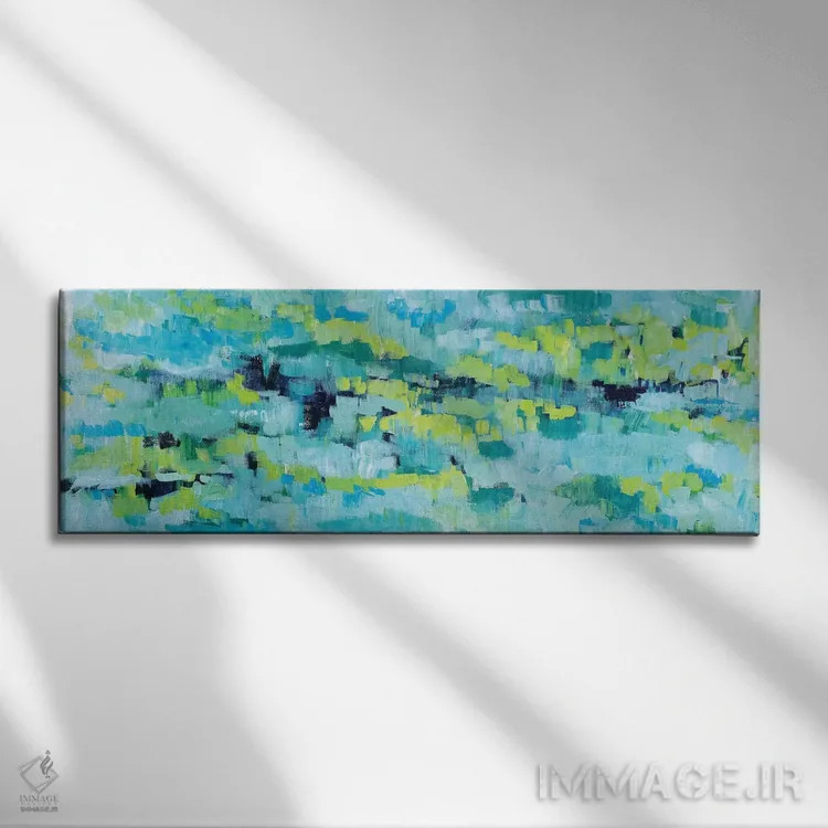 تابلو انتزاعی جز وقتی باران نرم می بارد اثر تامارا گوندا - نمای روبهرو روی دیوار