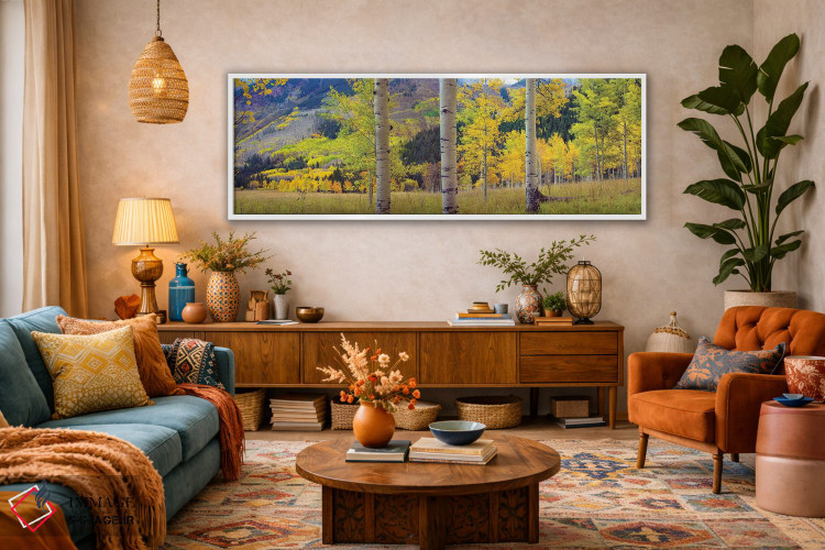 تابلو دکوراتیو Colorado,باغ صفاف لرزان در پاییز، کلرادو اثر تیم فیتزهریس - D1W