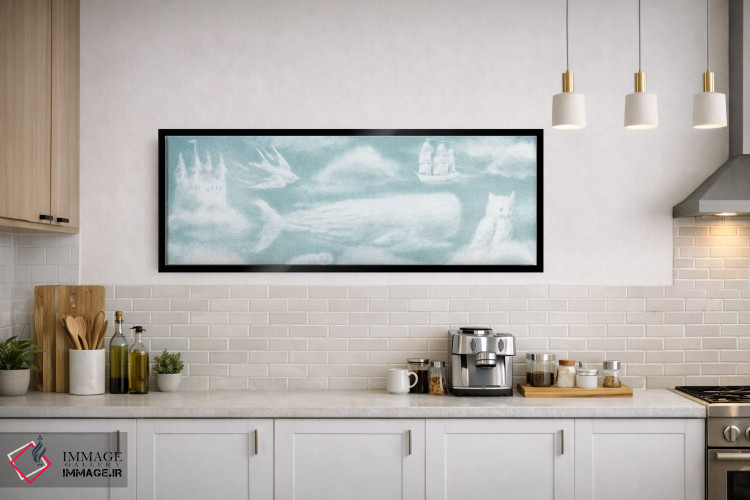 تابلو دکوراتیو آستر صحافی حیوانات ابری! اثر تری فن - D2B