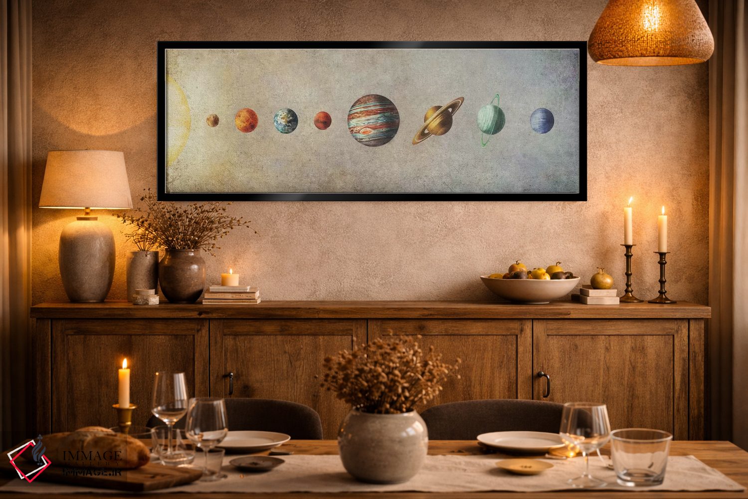 تابلو دکوراتیو منظومه شمسی اثر تری فن - D2B
