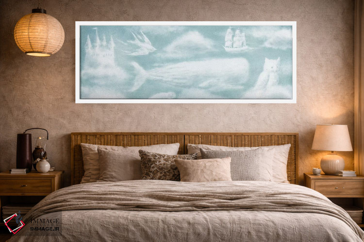 تابلو دکوراتیو آستر صحافی حیوانات ابری! اثر تری فن - D4W