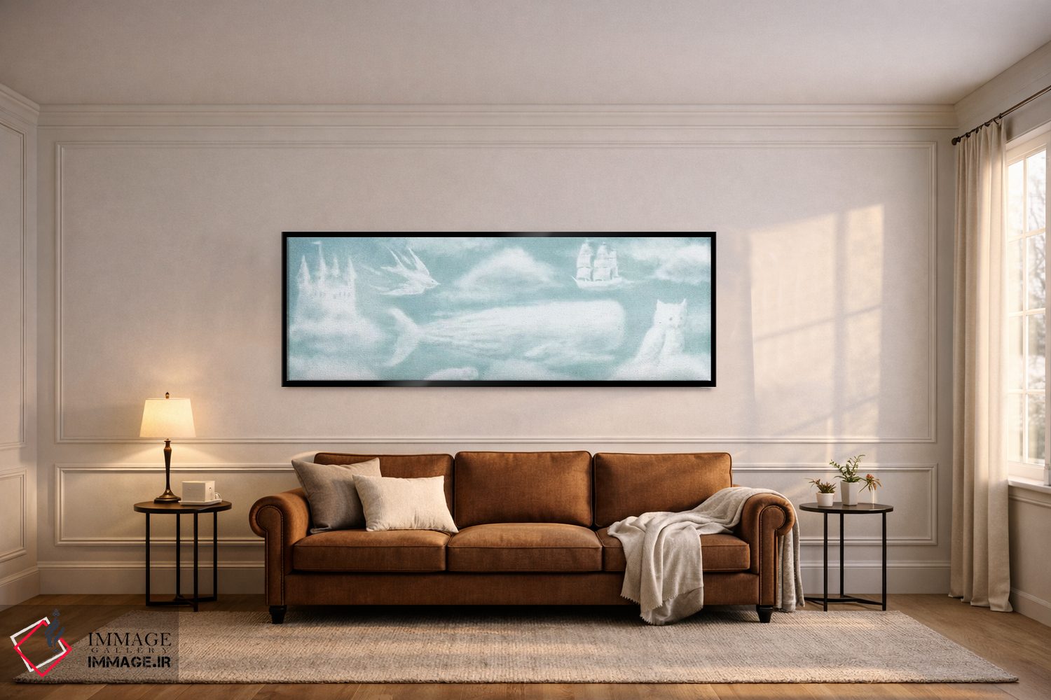 تابلو دکوراتیو آستر صحافی حیوانات ابری! اثر تری فن - D5B