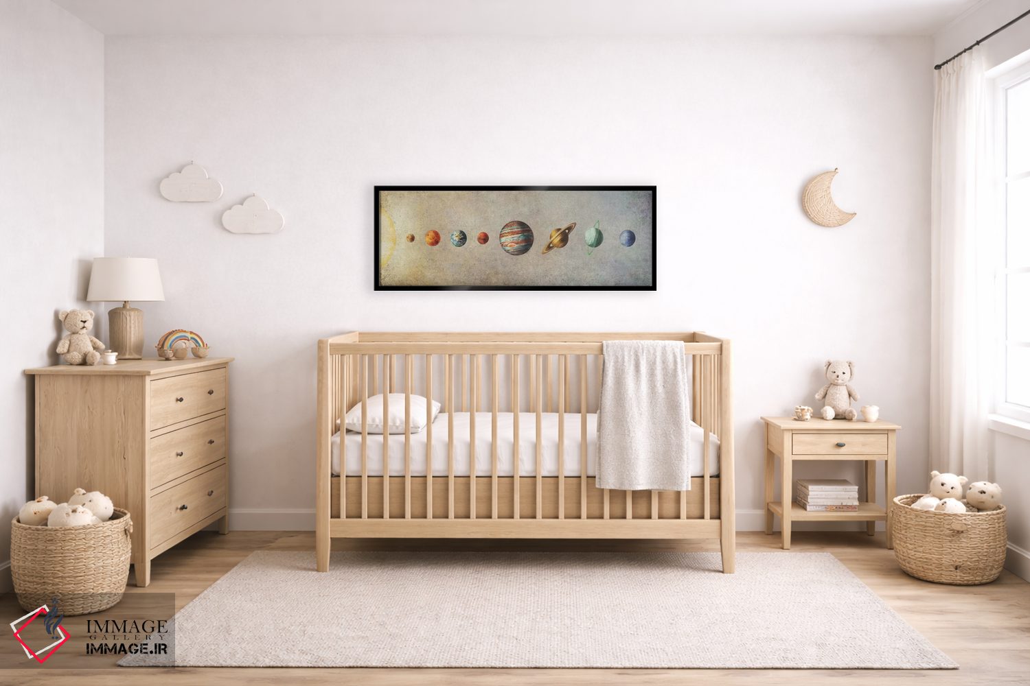 تابلو دکوراتیو منظومه شمسی اثر تری فن - D6B