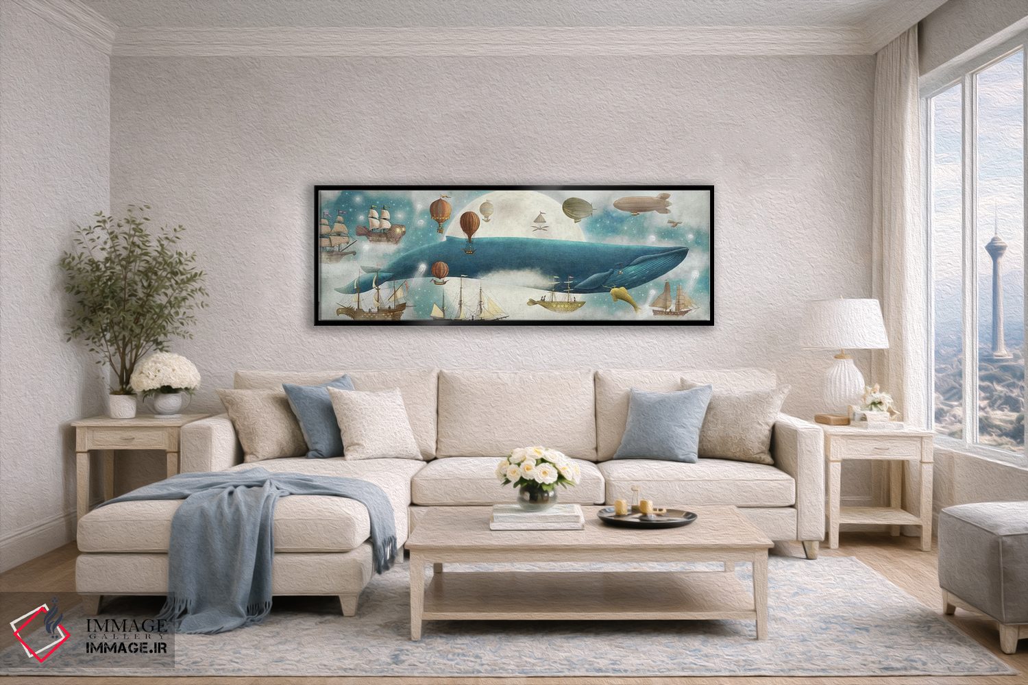 تابلو دکوراتیو در ابرها ۲ اثر تری فن - D5B