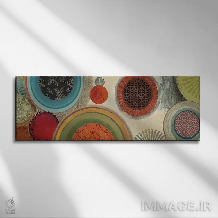 تابلو انتزاعی آشوب I اثر تام ریوز - نمای روبهرو روی دیوار